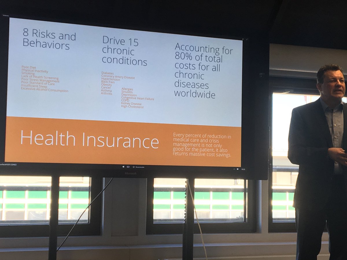 MBeresheim's tweet photo. 8 everyday behaviors drive 15 of the most common #chronic #diseases. #Healthcare to step in with #platform approach to enable self-management based on data. Interesting discussions at #LSmD9 https://t.co/RfHV9gpp3V