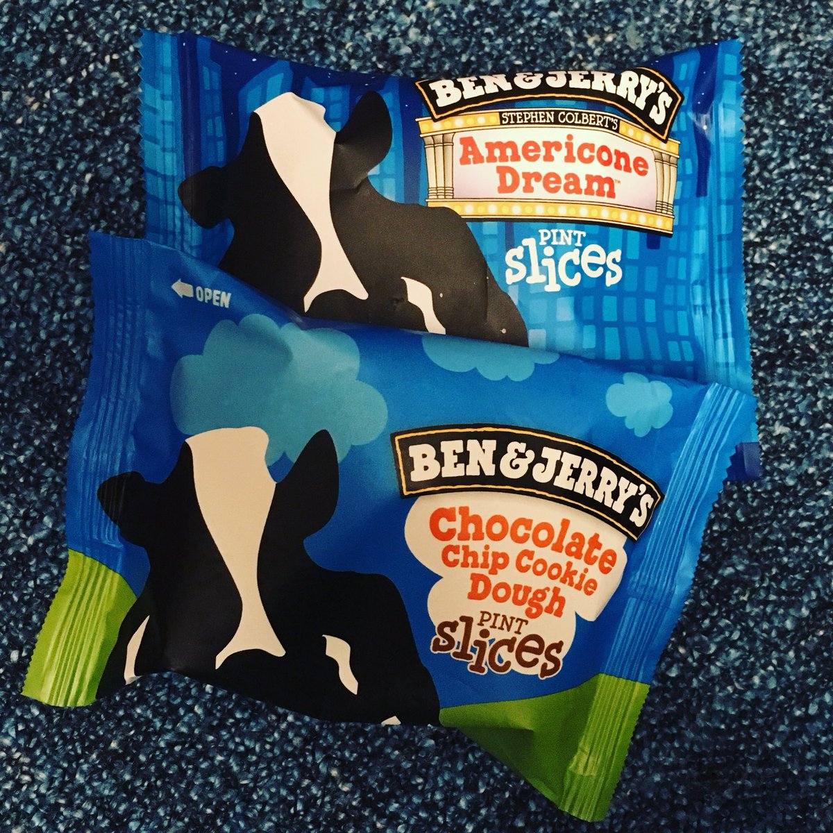 KristinaSky's tweet photo. Decisions, decisions 🤔 #midnightsnack #benandjerrys #pintslices #chocolatechipcookiedough #americonedream #icecream #bombdotcom 🍦 https://t.co/S6DFEoRYGd