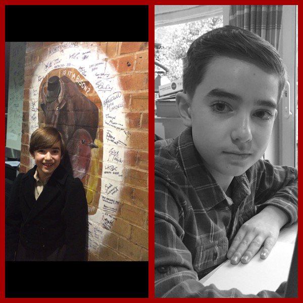 TobyConvey1's tweet photo. Yay! First haircut since August! Farewell Peter Cratchit! @JoHawes1 @RSCPress @warrenbacci @elasylvester86 @michaelxavierUK @lukelatchman @PallantPallant @BeruceKhan @DavidBEdgar #RSCCarol #coldneck ❄️ https://t.co/cOOK3AfVYy