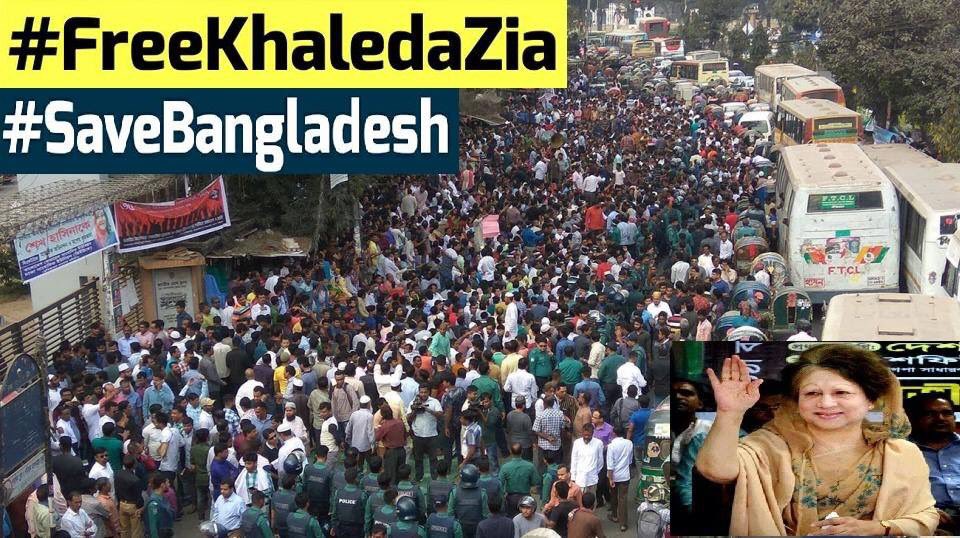 JHRprodhan's tweet photo. #Bangladeshi people are staging a hunger strike in Dhaka demanding unconditional release of their EX PM @BegumZiaBd,#FascistGovernment #SheikhHasina sent her to prison on fake charges, without granting her bail &amp; due prison division.
#FreeKhaledaZia
#BringBackDemocracy
@hrw @UN https://t.co/pv2yGodWDu