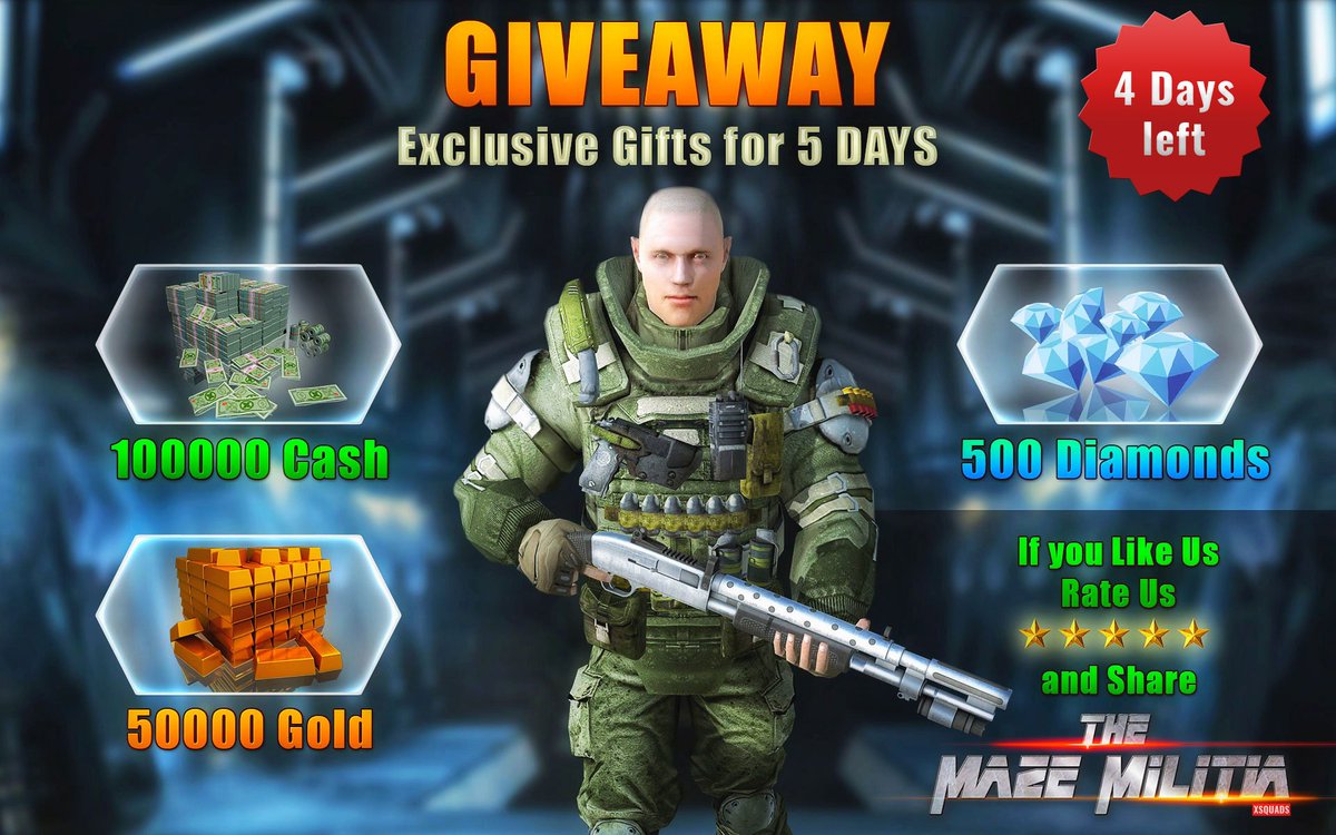 MazeMilitia's tweet photo. 4 Days left for the Giveaway Session!!
Grab It.
#FelizSanValentin #ValentinesDay #SingleAsAPringle #mitv4 #add4take9 #RHOBH #10kHoursOfStreaming #WednesdayWisdom #action #Giveaway #shooting #guns #updates #mobile #ios #android #maps #fun #MazeRunner #mazemilitia #winner #war https://t.co/pq4cXtN3hx