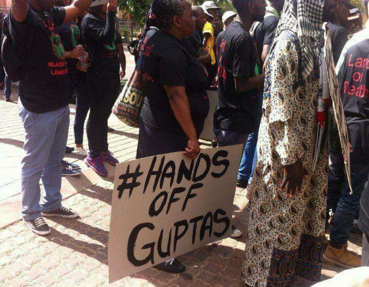 RaizorbladeLeo1's tweet photo. BLF members just arrived at guptas residents now after the hawks have left the guptas compound.. https://t.co/oCNP9BkVjg