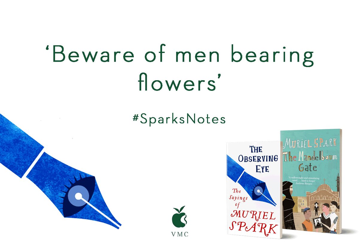 ViragoBooks's tweet photo. Thoughts on romance, love and bouquets of flowers.
#MurielSpark, a source of humour and sound advice for 100 years.
#SparksNotes #ValentinesDay #TheMandelbaumGate #VMC @MurielSpark100 https://t.co/7pjYhe2K3U