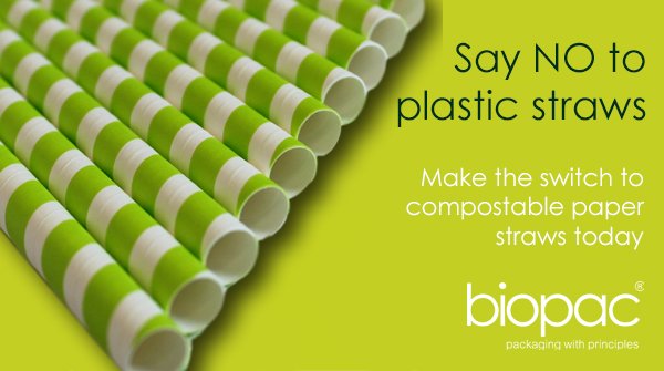 Say NO to #plasticstraws - Make the switch to compostable paper straws today ow.ly/zu1J30iooGN Perfect for smoothies, soft drinks and your conscience. #plasticfree #plasticfreecoastlines