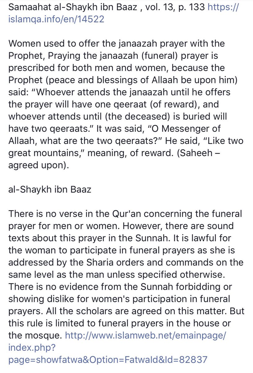 Iqbal Latif On Twitter Women Used To Offer The Janaazah Prayer