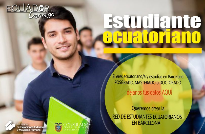 CECUbarcelona's tweet photo. #RedDeEstudiantes | Eres ecuatoriano 🇪🇨 y estudias en Barcelona (#Posgrado, #Masterado o #Doctorado) únete a nuestra red. Déjanos tus datos AQUÍ
➡️➡️➡️➡️ https://t.co/yZdxsUGRj2 ⬅️⬅️⬅️⬅️ https://t.co/MrArySEN0r