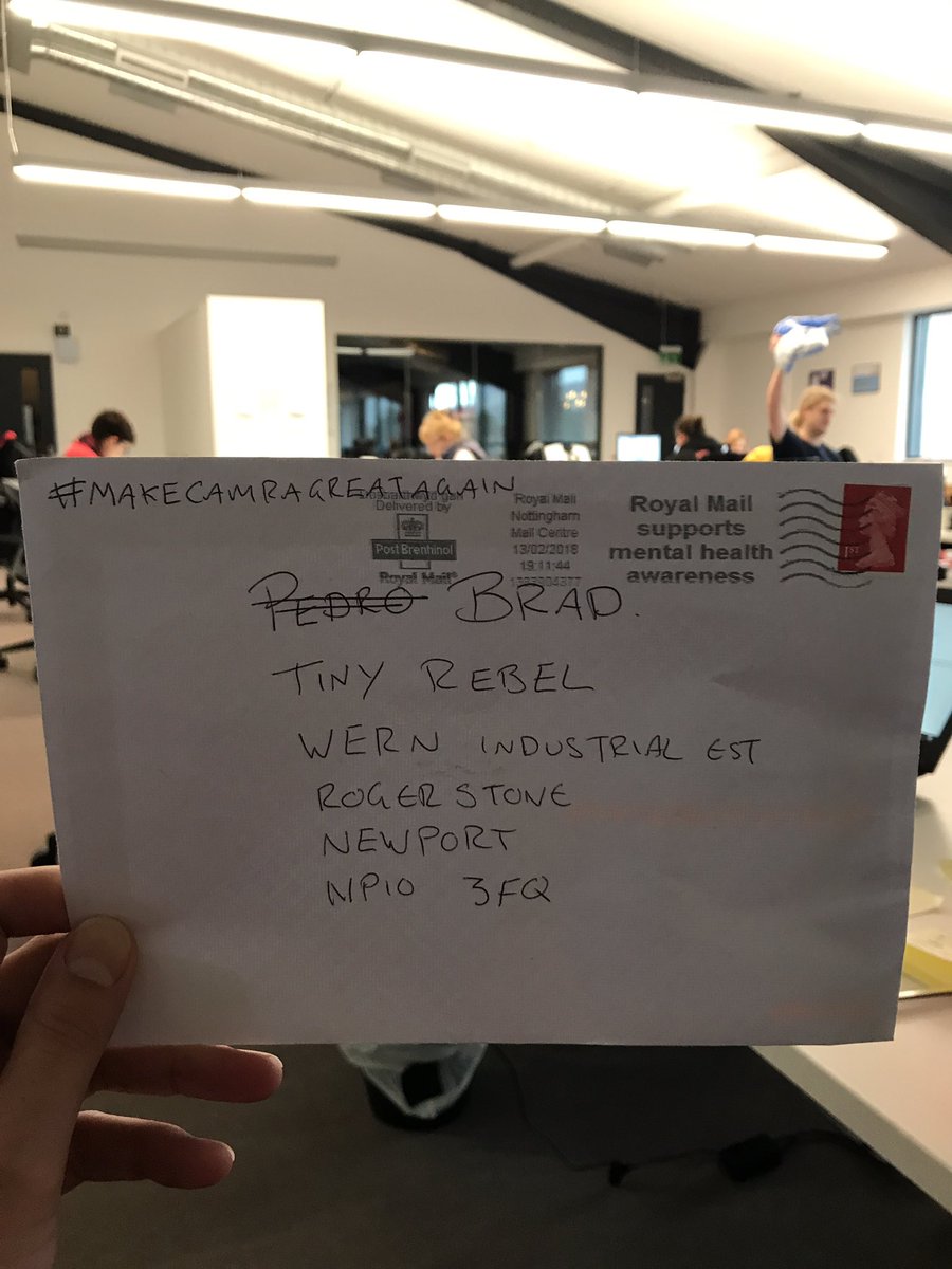 tinyrebelBRAD's tweet photo. Best bit of post i've ever received 😂😂😂  #voteforpedro #voteforbrad #makecamragreatagain https://t.co/sGfpg5DBor