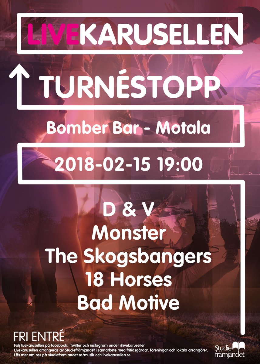 bomberbarmotala's tweet image. @livekarusellen #motala många lovande band uppträder på vår scen på torsdag. Kom och supporta lovande artister.
Vi har våra grymma BB Burger på menyn så kom in och lyssna på ny musik och ät god mat!
#studiefrämjandet