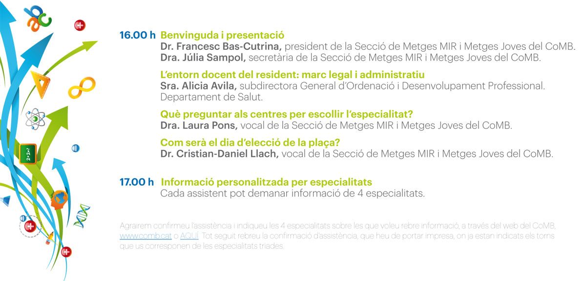 📌 Has fet l'examen #2MIR18 o estàs estudiant 6è de #Medicina?
El 22/03 vine a les VII Jornades d'Orientació per als Futurs MIR i t'ajudarem a escollir especialitat #OrientacióMIR
Organitzat per <a href="/MetgesJovesCOMB/">MetgesjovesCOMB</a> i <a href="/COMBarcelona/">Col·legi Metges BCN</a> 
 bit.ly/2El9e2L