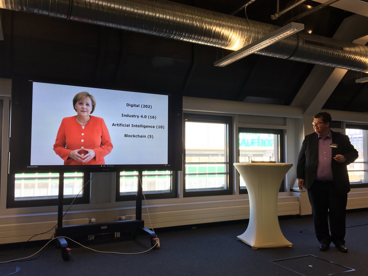 MBeresheim's tweet photo. “If even #German government bodies discuss about #Blockchain we need to evaluate and release solutions fast to stay at the edge of technology” Andreas Schindler at #lifesciences meets #digital #LSmD9 https://t.co/ETVHKwxm3C