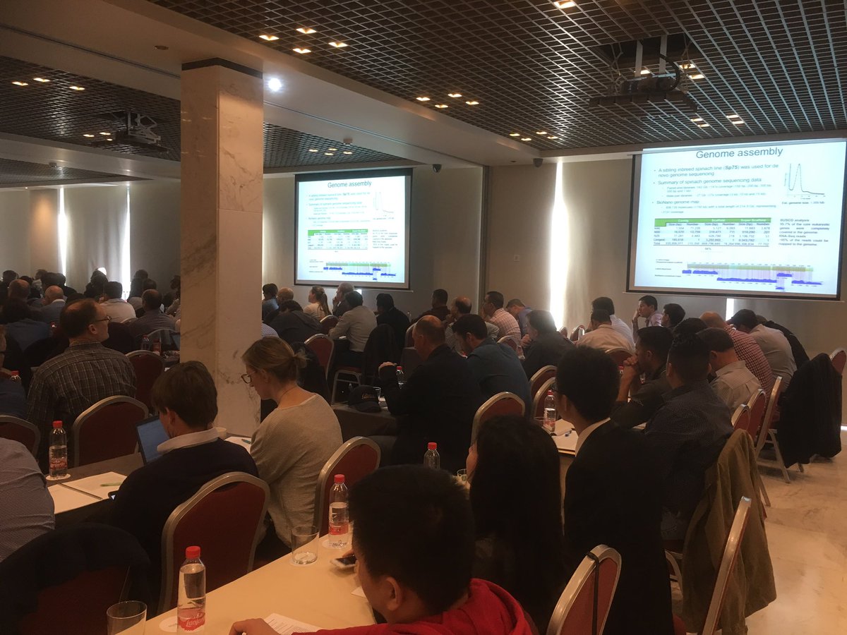 Jansz01's tweet image. Presentations from across the world #commonproblems R&amp;amp;D in spinach #ISC2018