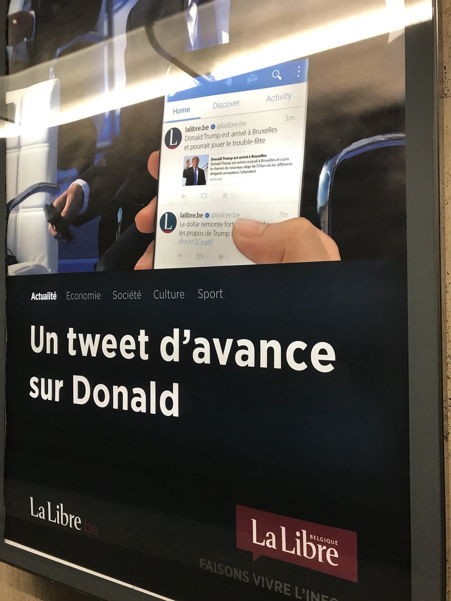 « Et à pris le chemin » 🙈 Pas vraiment une bonne pub pour <a href="/lalibrebe/">La Libre</a> 😜 #pub #lalibre #faute