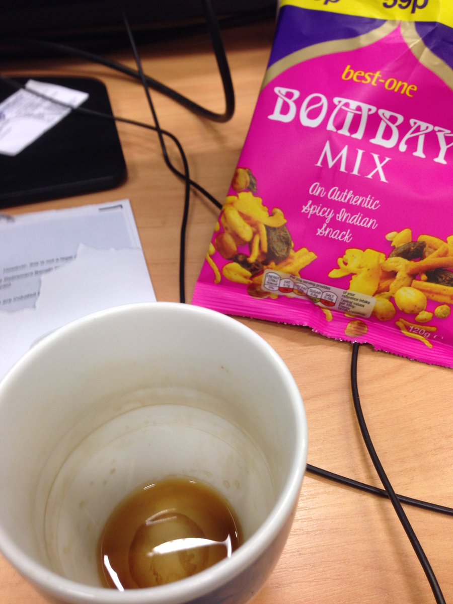 paddedroomgame's tweet photo. 5th cup of coffee and Bombay mix to keep me awake today.. need a good nights sleep. Life of an indie dev. #tired #Indie #indiedev #indiedeveloper #gamer #thepaddedroomgame https://t.co/f7sz9516HJ