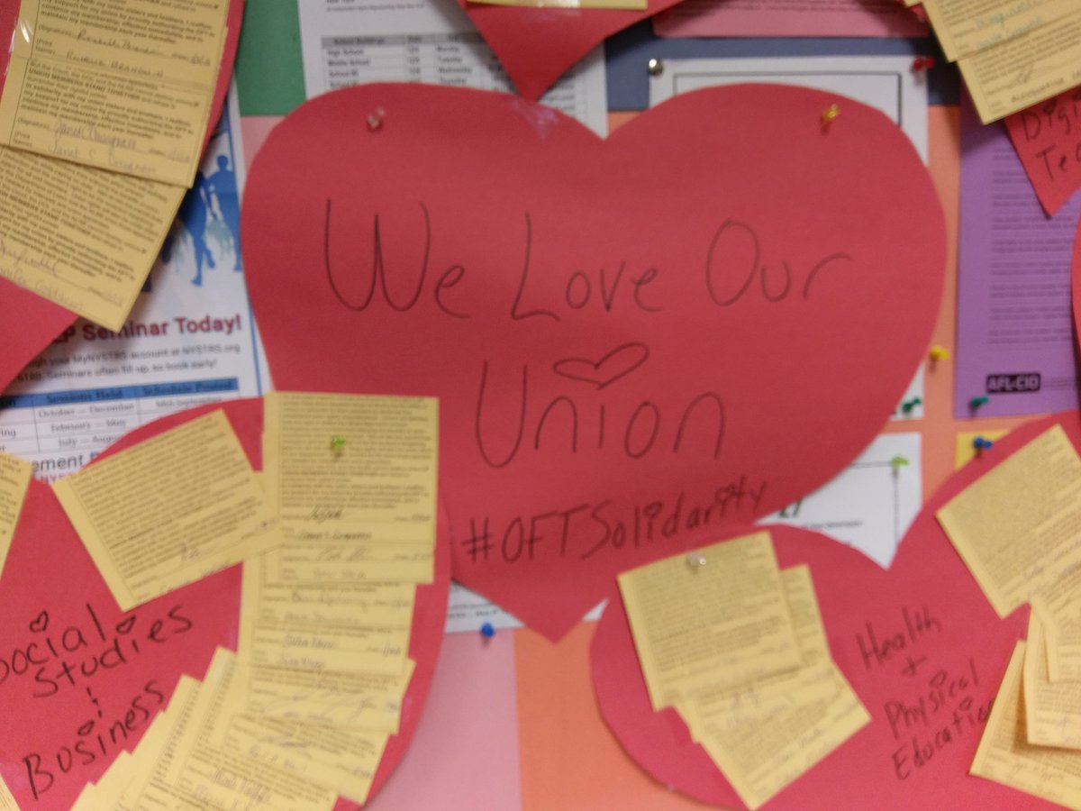We love our union! <a href="/OFTIOC/">OFT</a> <a href="/nysut/">NYSUT</a> <a href="/AFTunion/">AFT</a> #oft #unionstrong
