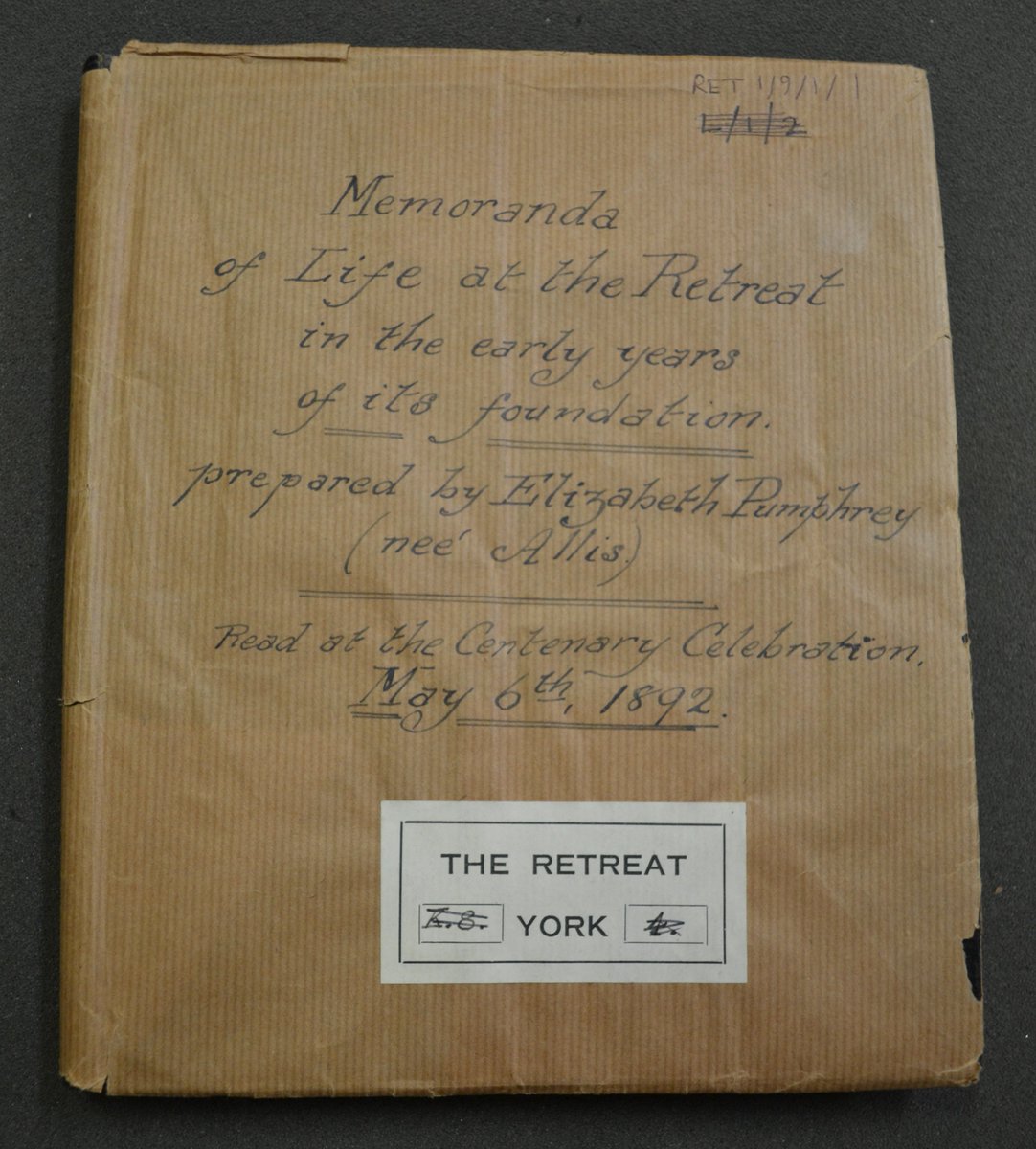 UoYBorthwick's tweet photo. Looking for a dissertation idea? What about the inner workings of a hospital told by the people who lived there? The memoirs of a wide variety of patients and staff who lived at the Retreat are all available at the Borthwick. #dissertationideas @UoYEnglish @YorkHistoryDept https://t.co/7Xnoupf3mT