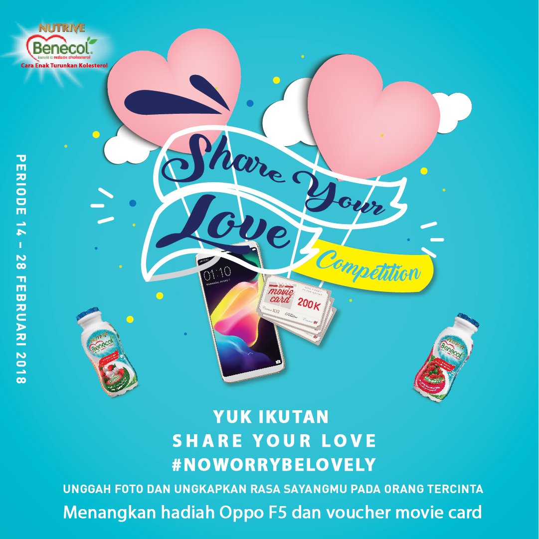 NutriveBenecol's tweet photo. Untuk itu, ikutan yuk aktivasi SHARE YOUR LOVE #NoWorryBeLovely yang caranya mudah banget! 
 1. Share foto bersama orang tersayang 
 2. RT/quote &amp; tuliskan pesan cinta untuk orang yang kamu sayangi agar mereka tetap menjaga kesehatannya (2/4) https://t.co/10hKaqWXXs