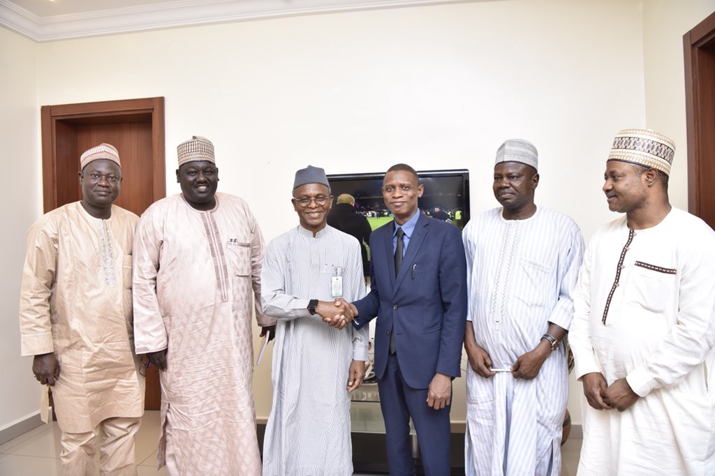 This morning, Governor <a href="/elrufai/">Nasir Ahmad El-Rufai</a> met with the Director-General of Nigerian Automotive Design and Development Council (NADDC), <a href="/jelanialiyu/">Jelani Aliyu, MFR</a> to discuss partnership to create an Automotive Centre in Kaduna and to make Kaduna a testing ground for the planned FG Vehicle Finance Scheme.