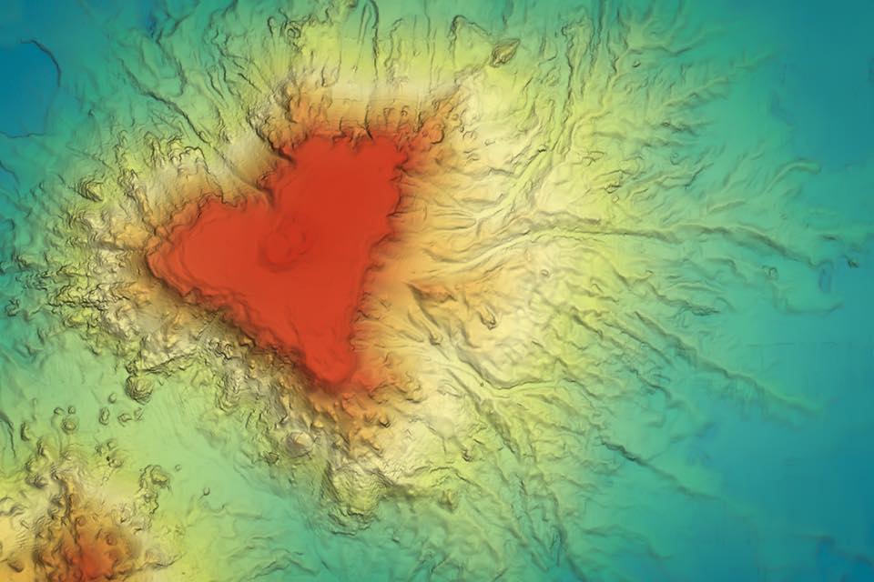 GEOMAR_en's tweet photo. Happy #Valentine's Day!
This is the Grimaldi Seamount in the Central Eastern Atlantic, a ~60 Million years old, 40 km diameter volcano, mapped during #RV_Maria_S_Merian expedition #MSM70. More: https://t.co/Ao1ODwMUyQ @kieluni @thefutureocean #LovetheOcean https://t.co/HMMuFhUZKJ