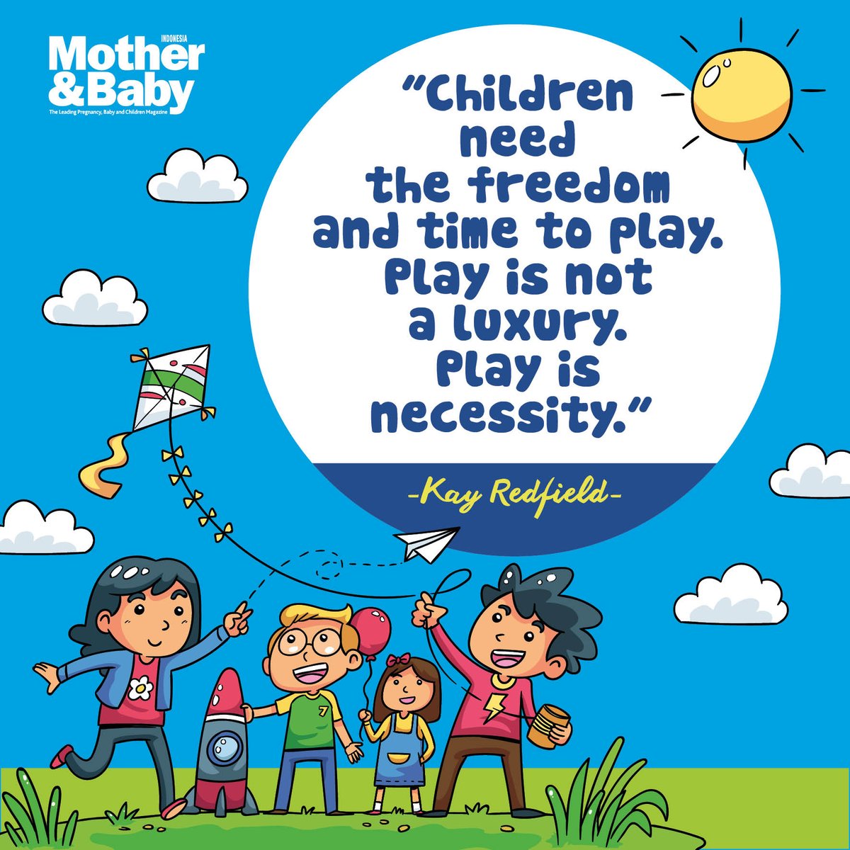 motherandbeyond's tweet photo. Moms, ajak Si Kecil sering bermain, yuk. Karena ketika bermain, anggota tubuh anak akan bergerak. Menggenggam, berjalan, berguling, dan gerakan lainnya akan melatih motorik ;) #QuotesMB https://t.co/VYTYuKwvc4