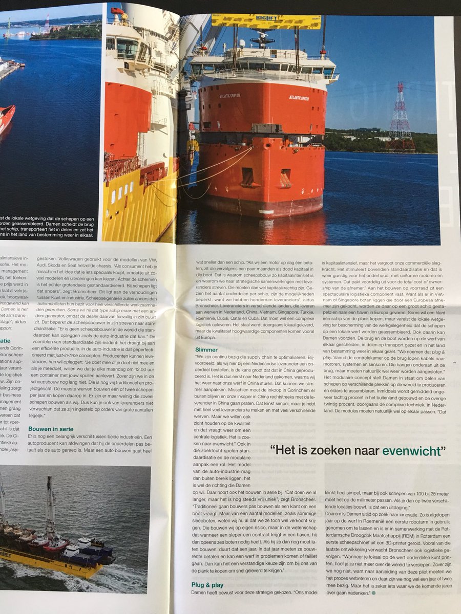 vLmNL's tweet photo. ‘De jury was vooral te spreken over het concept dat Damen Shipyards Group schepen bouwt in modules’, mooi artikel over de winnaar Nederlandse #Logistiek Prijs 2017 #scheepsbouwer @damen in @evofenedex logisticx https://t.co/CjQCVvTYAw