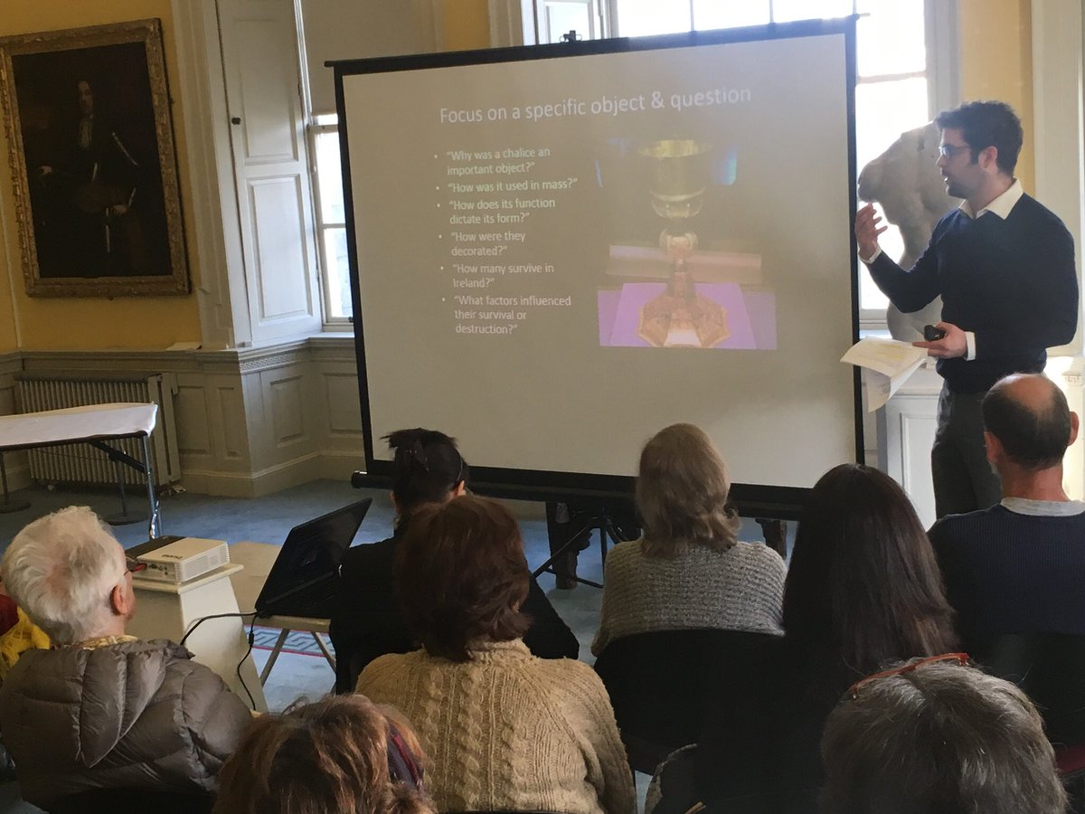 It’s the third and final of our <a href="/HuntMuseum/">The Hunt Museum</a> Docent ‘Signs and Symbols’research skills seminars today with <a href="/keithleosmith/">Keith Smith</a>. Soon they’ll be applying these skills to our Permanent collection to produce a new ‘Signs and Symbols’ tour. Watch this space!!  <a href="/IrishMuseums/">Irish Museums Association (IMA)</a>  #irishart