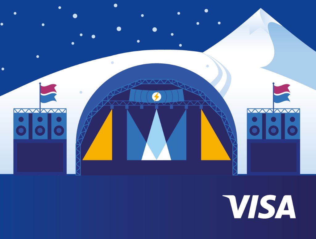 VisaNewsEurope's tweet photo. We're proud to announce our sponsorship of this year’s Snowboxx. Visa will enable every merchant to accept #contactless &amp; #digital payments, so their customers can tap and pay anywhere at the festival. https://t.co/6DEIWc3sjW https://t.co/ILyFGaJMRW