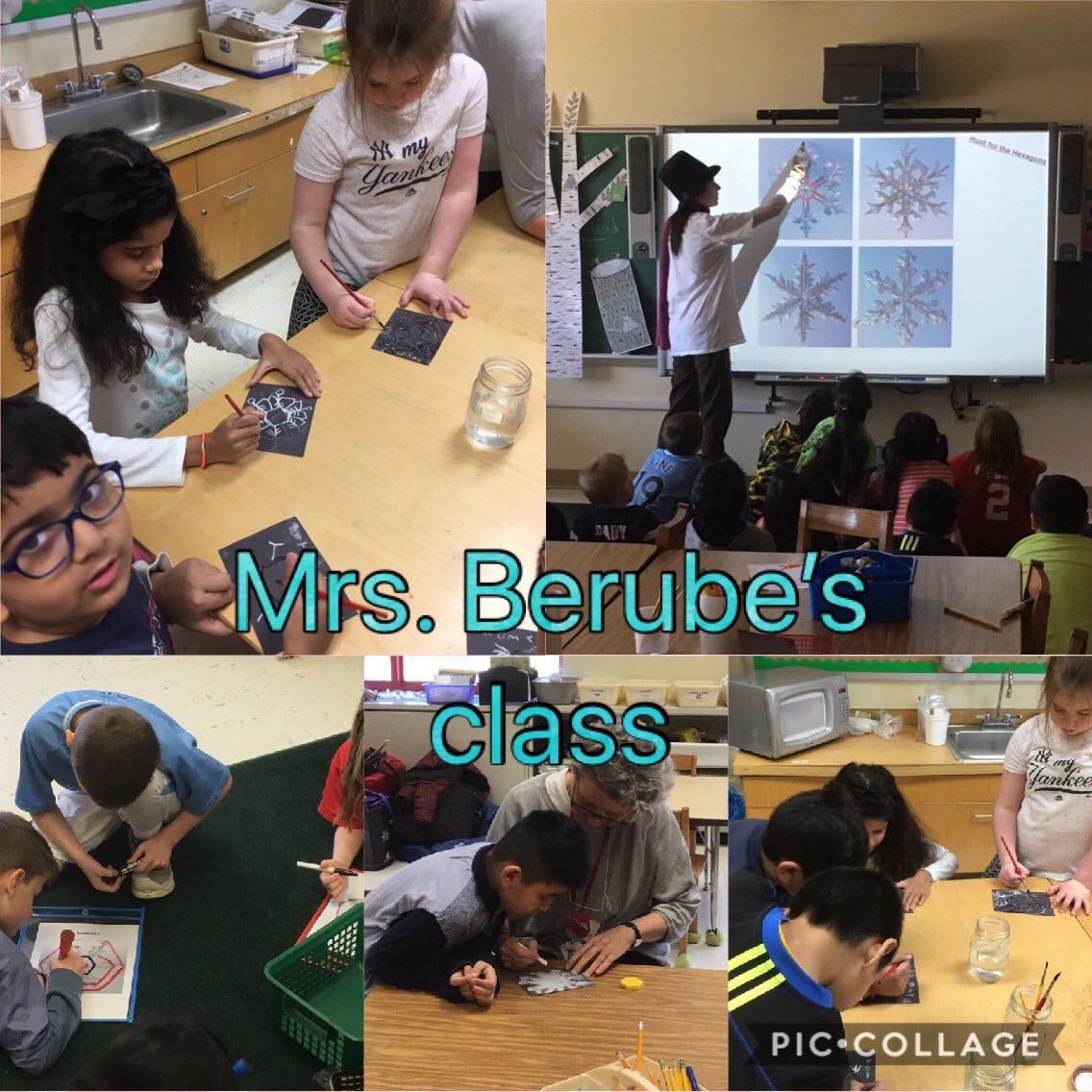 Sciencediva14's tweet image. 2nd grade snowflake lessons with @SorrentinoMath @WOSnews