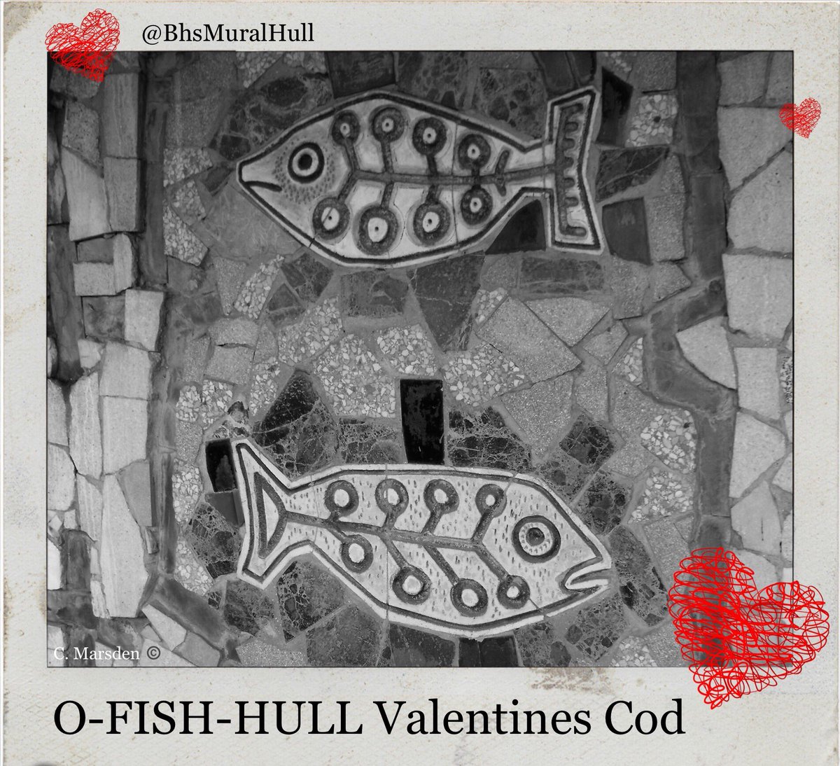 BhsMuralHull's tweet photo. 💕’APPY VALENTARNS you JAWS-ome lot! You’re o-FISH-HULL-y FIN-tastic! Thanks for your BRILL-iant support to get @BhsMuralHull Listed, we’d DOLPHIN-ately be no-FIN without you. It’s REEL-y taking a WHALE, but we can’t fight this EEL-ing. #StillNeedsListing #Hull #ValentinesDay https://t.co/ypRztLYhiB