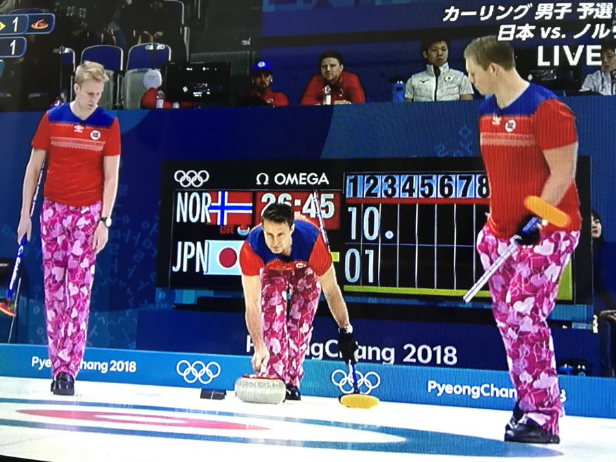 カーリング ノルウェーユニフォームが派手パンツ ブランドは ファンページもあり 徒然なるままに