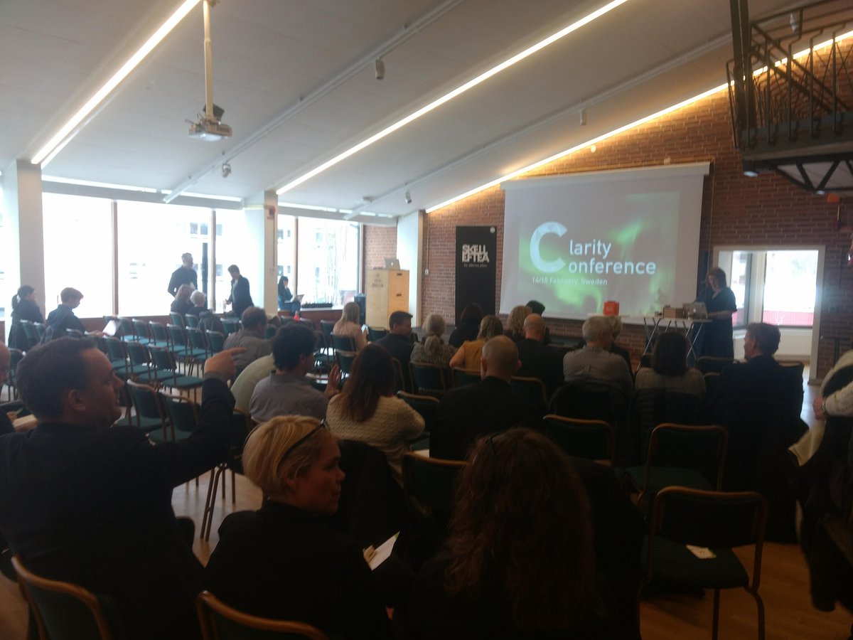 clarityeproject's tweet photo. It is all kicking off here at the CLARITY conference.  We welcome all our participants and look forward to spending the next two days with you. #EUeGovPlan #opengov #eGov18 https://t.co/Gx0l8rMtGL