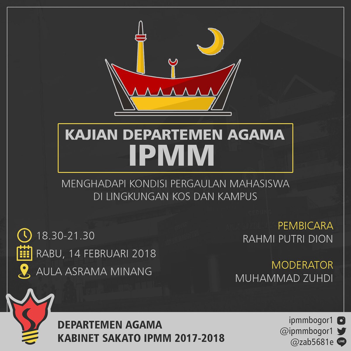 Plah sanak sadonyo ditunggu kehadirannyo di aula ipmm ;)