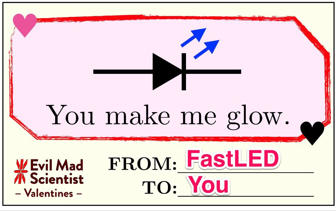 MarkKriegsman's tweet image. From: #FastLED
To: all the artists and makers and hackers and students and teachers and explorers who use FastLED
“You make me glow.”
❤️🚨✴️💡🔋🌏👩🏻‍🎤💜