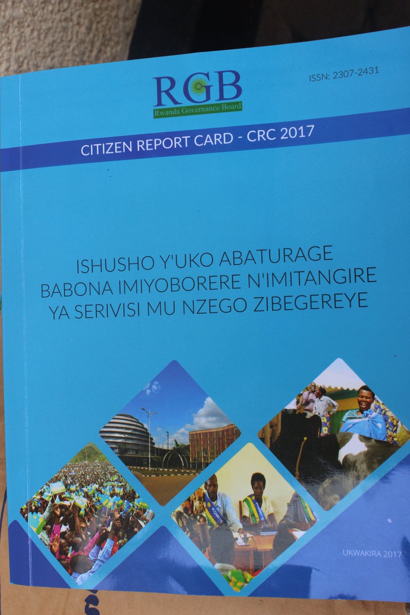 GovernanceRw's tweet photo. Today RGB held a workshop to disseminate findings of the Citizen Report Card 2017 in the @RwandaWest. SG. @ekalisa1 told participants at the workshop that #CRC2017 serves as a mirror for local leaders to evaluate themselves in light of citizens' perceptions on service delivery https://t.co/MMzkK62jcr
