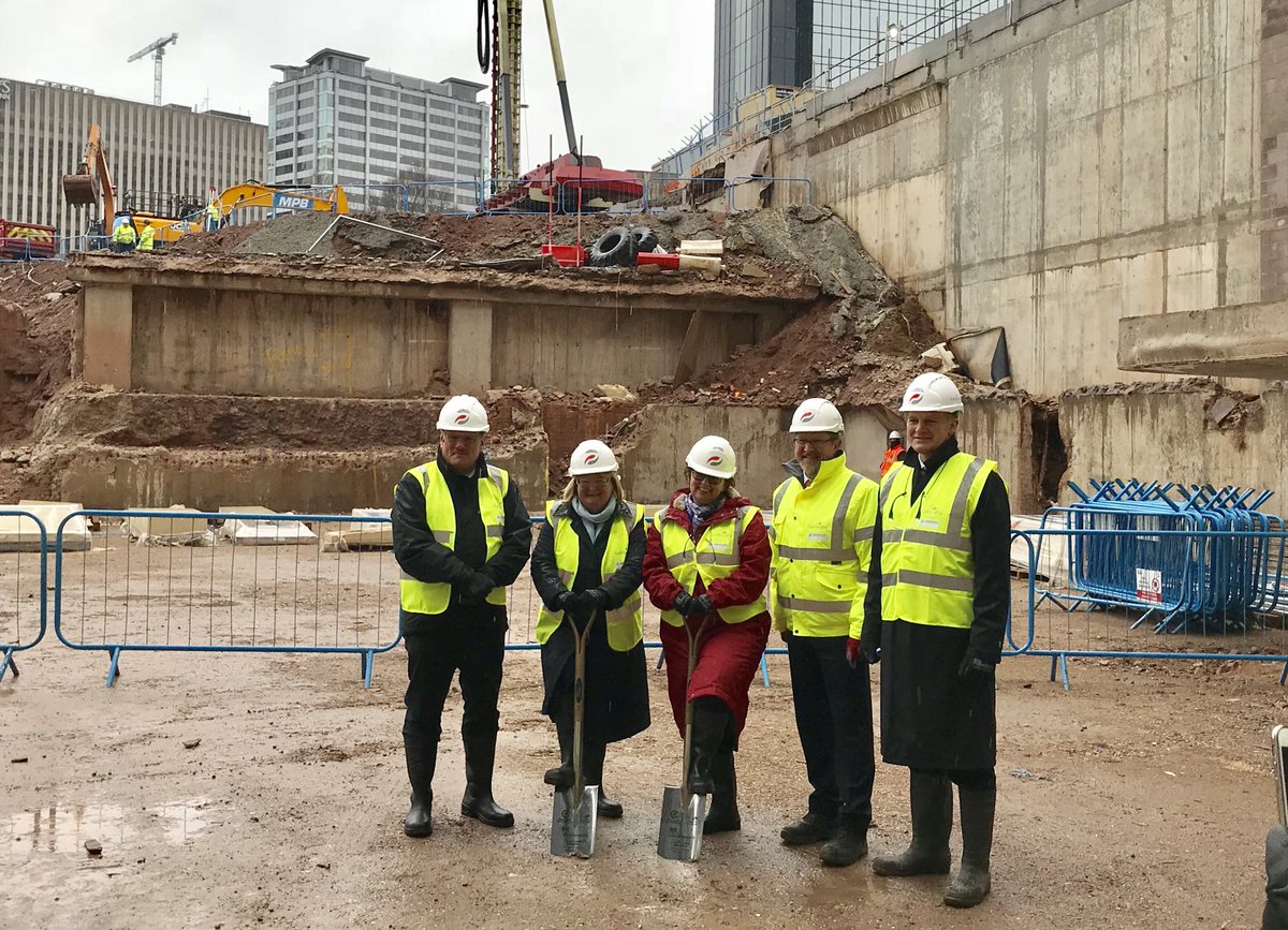 DavidAMedcraft's tweet photo. Onwards and upwards at the 3 Arena Central groundbreaking today... @Arena_Central @TFTConsultants #birmingham #realestate #property https://t.co/U2vVGgsJIj