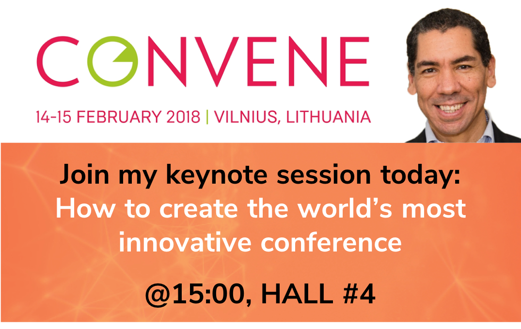 JohnShocklogic's tweet photo. My keynote session "How to create the world's most innovative conference" is starting shortly, join me! @CONVENEVILNIUS #CONVENE2018 #eventprofs https://t.co/RPqyy2wtHX