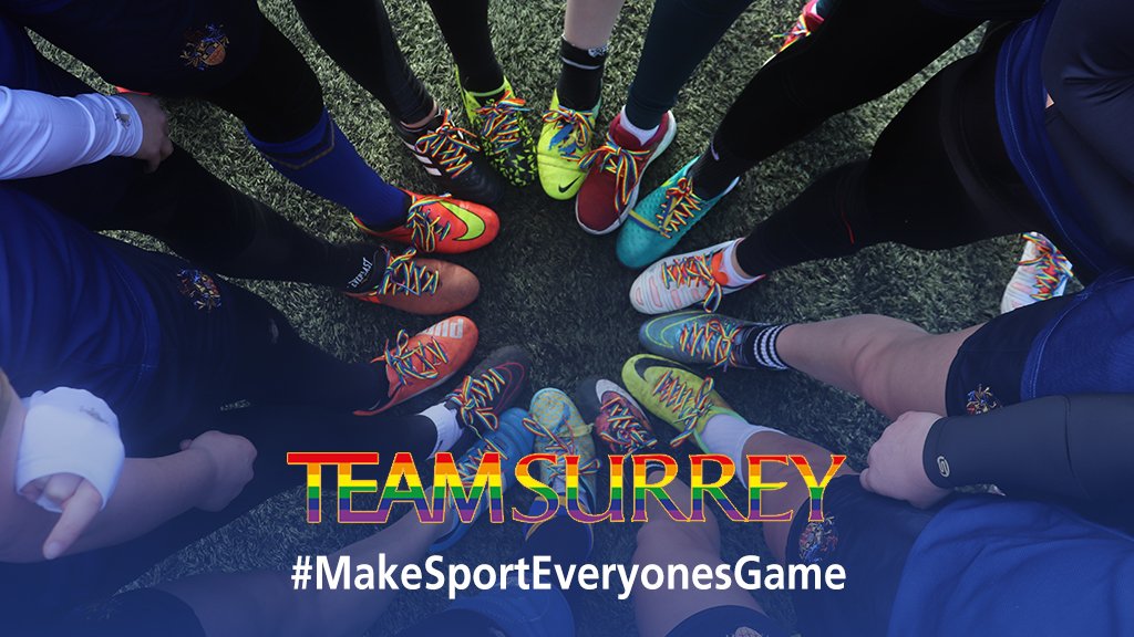 We're proud to be sporting our rainbow laces today in support of <a href="/stonewalluk/">Stonewall</a> and their campaign to kick sexuality based discrimination out of sport 🏳️‍🌈 

#MakeSportEveryonesGame #TeamSurrey