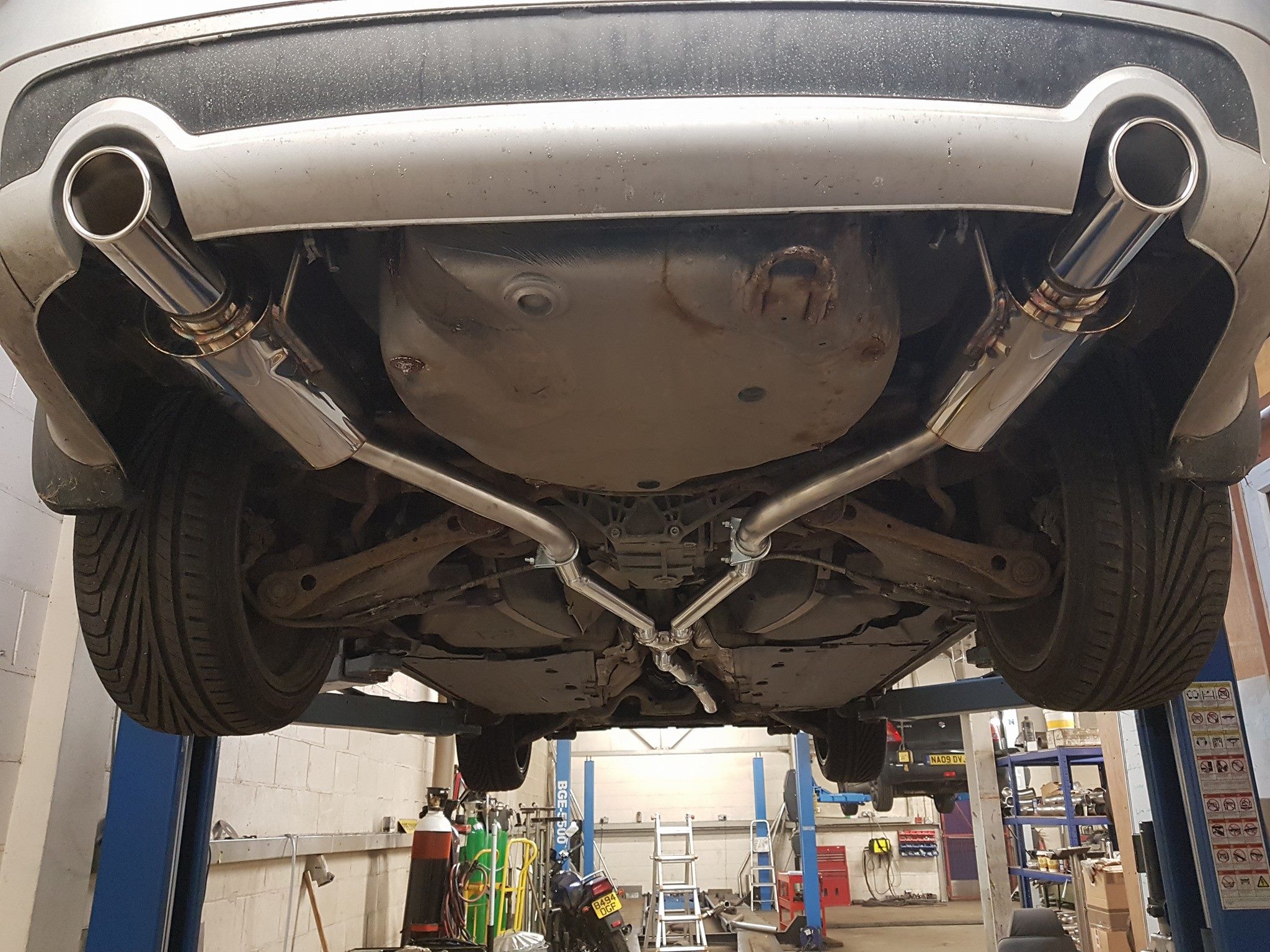 Audi a4 custom exhaust deals
