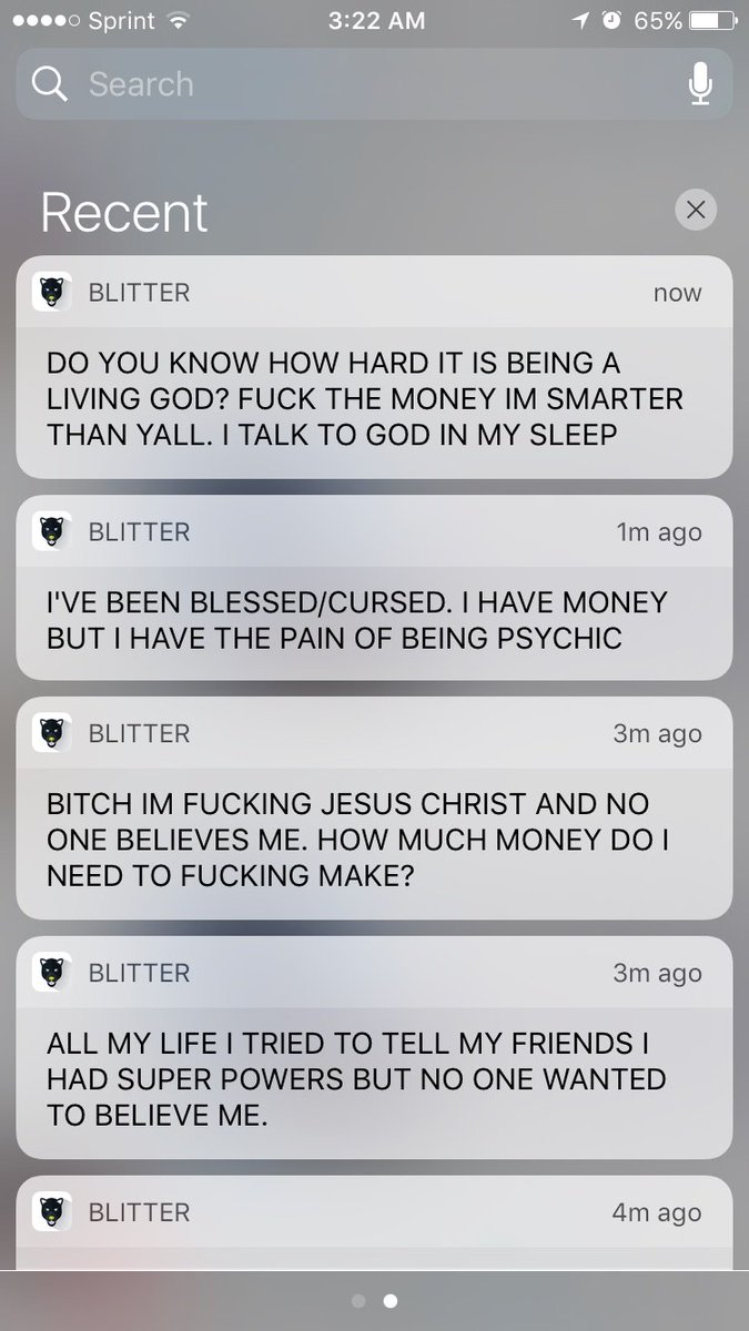 Y'all ever have an app yell at you at 3:25 in the morning? #Blitter