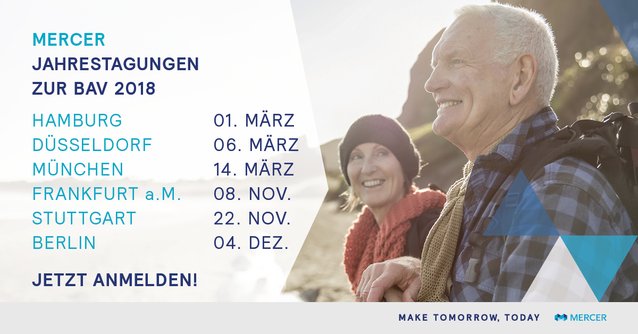 CarstenStrube's tweet photo. Sind Sie dabei? Im Rahmen der Mercer Jahrestagungen zur #bAV erwarten Sie praxisorientierte Vorträge rund um #BRSG, #Niedrigzins sowie Arbeits- und Steuerrecht. Zur Anmeldung: https://t.co/xoNbg7OIRz https://t.co/HFVqnffqn3
