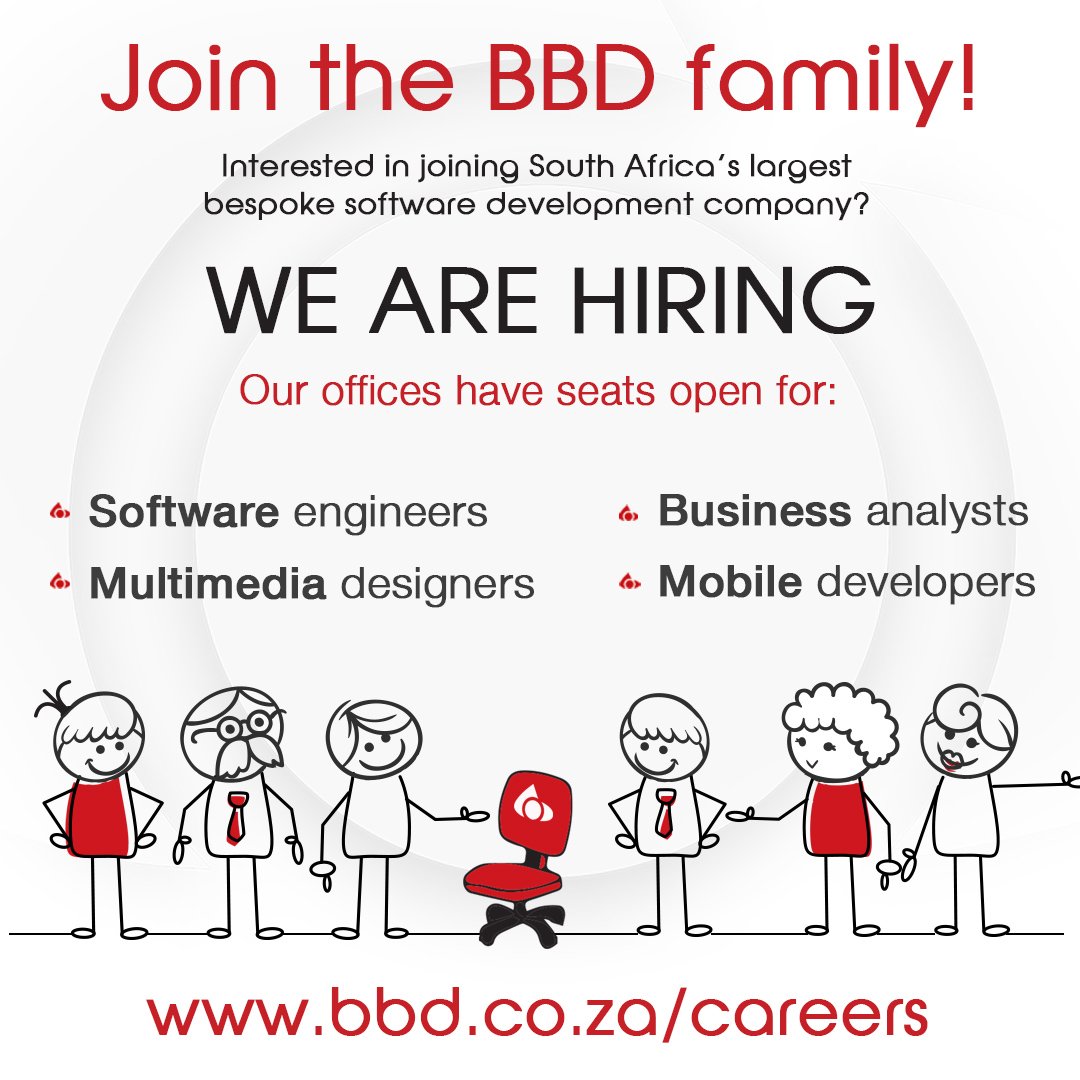 bbdsoftware's tweet photo. Looking to work on exciting projects across platforms? WE’RE HIRING! Head over to https://t.co/Dfn3heC7OK   for more information. https://t.co/kEQSXNBfIi
