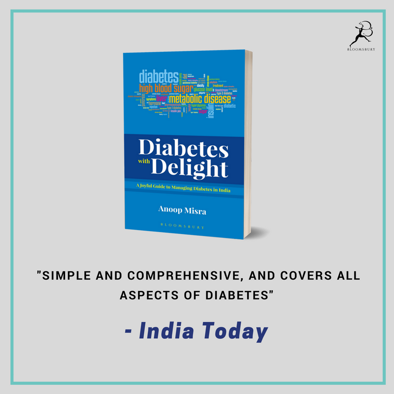 BloomsburyIndia's tweet photo. "I want people to feel empowered enough to change their lifestyle, control their diabetes and prevent further any associated complications morbidities.”- Dr. Anoop Misra on his book #DiabetesWithDelight for @IndiaToday 
Buy here: https://t.co/19aE5xq33W https://t.co/rlAhN4hKAw
