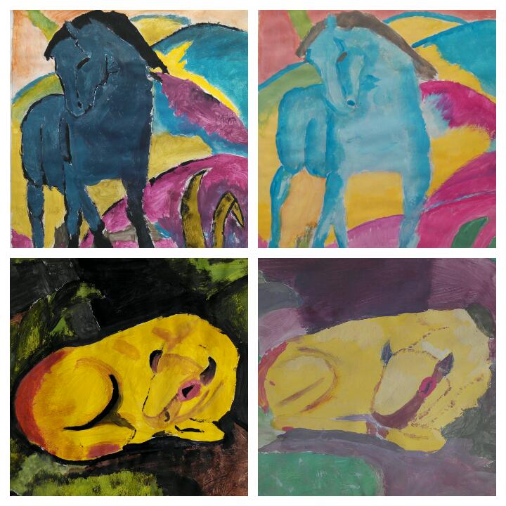 IRFMDC's tweet photo. @escolamdcprat #plasticArtESO 2nd ESO students studied the difference between Tints &amp; Shades using Franz Marc as inspiration. https://t.co/2eqJVLZtgf
