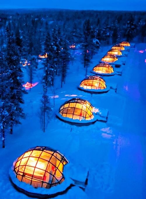 Rent a glass Igloo in Finland and marvel at the Northern Lights. #travel #NorthernLights #lapland #amazing #mltb