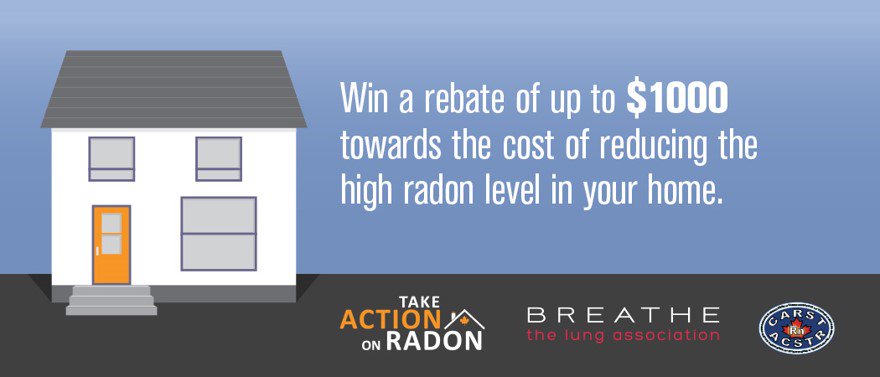 RadonInfo's tweet photo. Hey #homeowners: have you installed a #radon mitigation system in your home since June 2013? If you used a @cnrpp_radon professional, you may be eligible to win $1000! Click here for details: https://t.co/MOUvKX586C #health #testreducewin #realtor https://t.co/cvKFphre3k