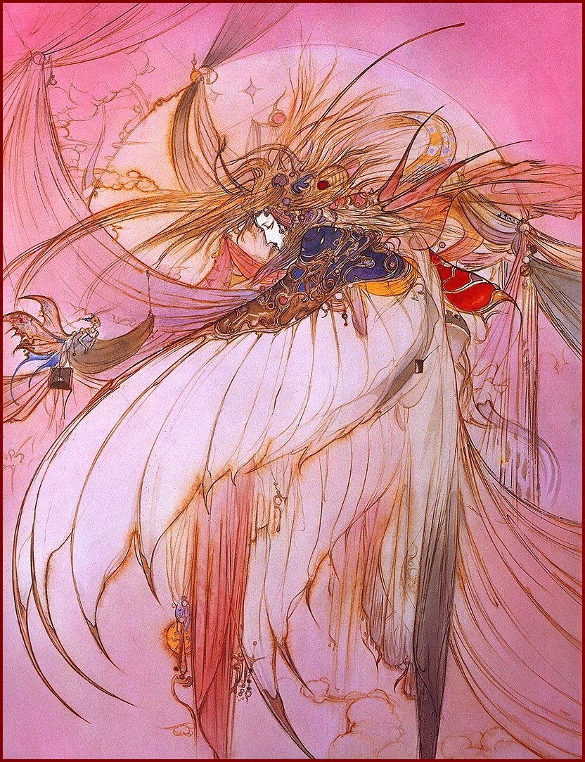 天野喜孝　紅笑 Red Yoshitaka Amano (天野喜孝(formerly 天野嘉孝) Amano Yoshitaka