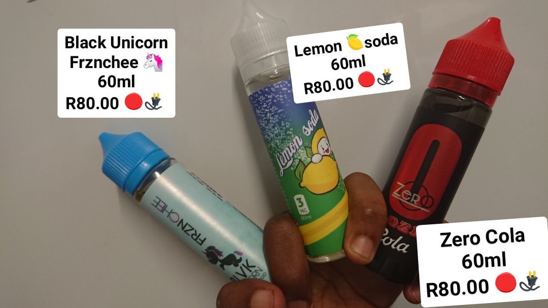 _ThePlug_Za's tweet photo. Vape Juices💦💦💦💦💦
#AMLive
#TheFreshBreakfast
#TheQueenMzansi
#ZumaRecallMovies
#YimLo
#satafrica
#SONA
#SouthAfrica https://t.co/kQpOBIaN9r