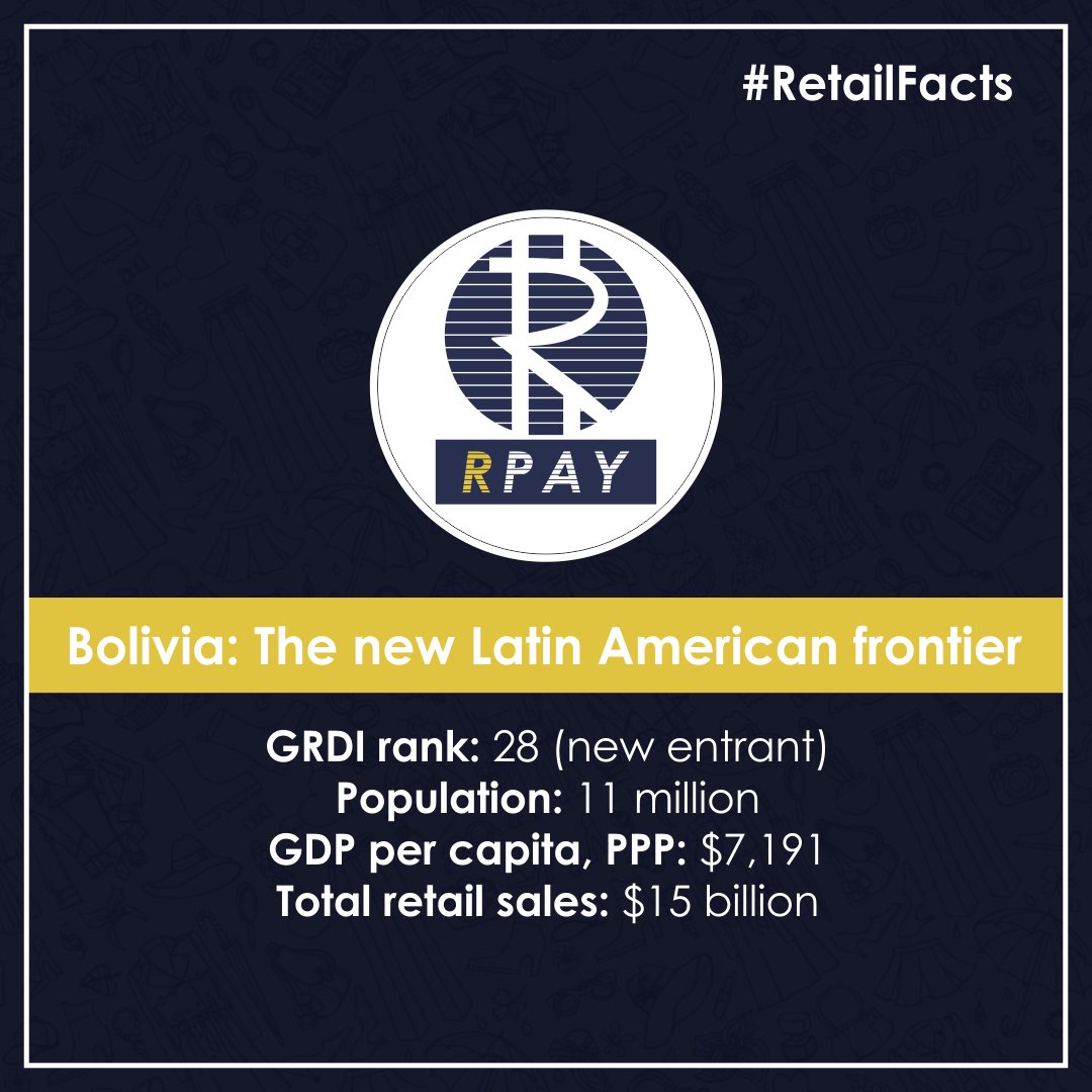 RpayICO's tweet image. Retail Facts - Bolivia
Global Retail Revolution 
RPAY.io-Pay Through Crypto