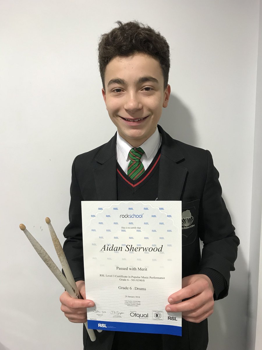 StockgrnCapa's tweet photo. A huge congratulations to our Year 10 GCSE Music student Aidan, for achieving a merit in his Grade 6 Drums exam! Well done! #GCSEMusic #CAPAEducation #RockSchool #Grade6Drums #AspiringMusician https://t.co/N0uBnb3Sux