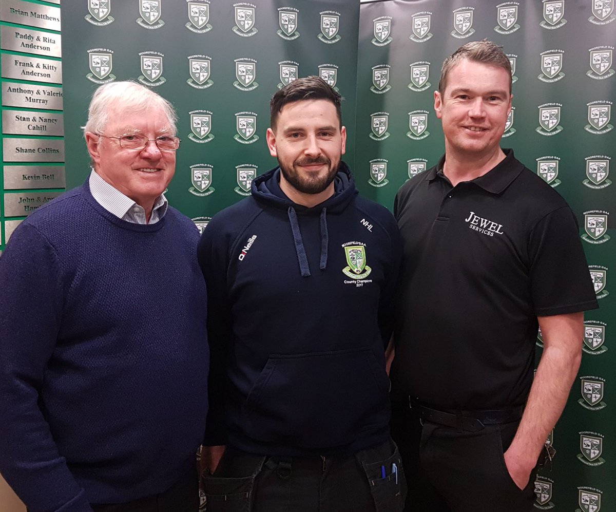 MoorefieldGaa's tweet photo. Thanks to Ollie &amp; Graham Meade for their kind sponsorship of Niall Hurley Lynch ahead of the AIB All-Ireland SFC Club semi-final.

🏐Moorefield v Corofin
📆Saturday 17th February
⌚2pm
🏟O'Connor Park, Tullamore

Your support to Niall &amp; the team is greatly appreciated #Moores2018 https://t.co/c9VxtDVfhn