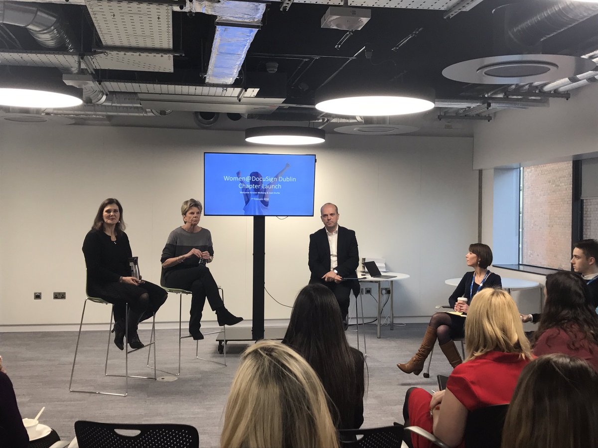 LaurenBolopue's tweet photo. So happy to be part of the launch for Women @DocuSign Dublin #WIT #WomenInSTEM #DocuSigner #DocuSign #Ally #womenintech https://t.co/LEyLwvzhUs
